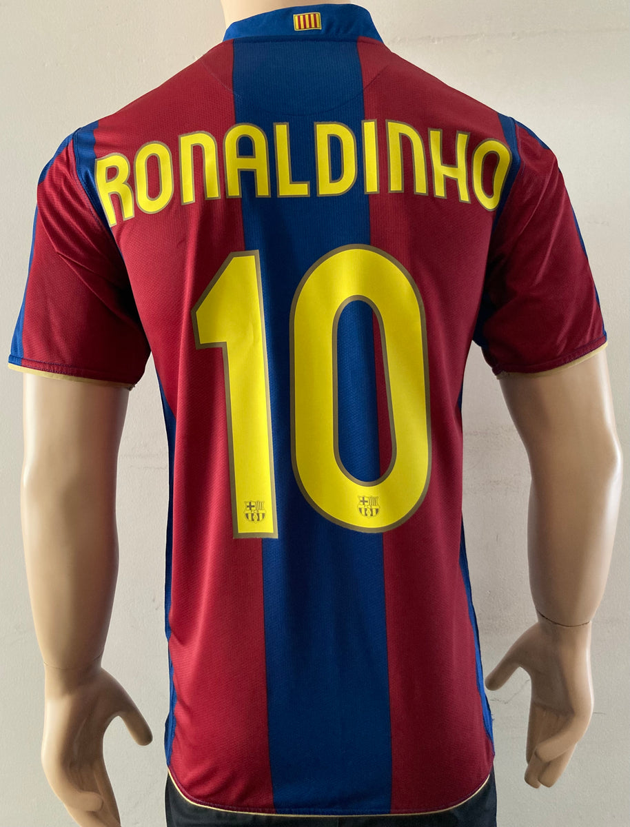 2007-2008 FC Barcelona Home Shirt Ronaldinho Gaucho 50th