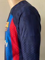 2022-2023 FC Barcelona Long Sleeve Home Shirt Raphinha Champions League Kitroom Player Issue Mint Condition Size L