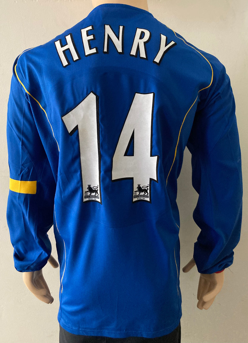 2004-2005 Arsenal FC Long Sleeve Away Shirt Kitroom Player Issue