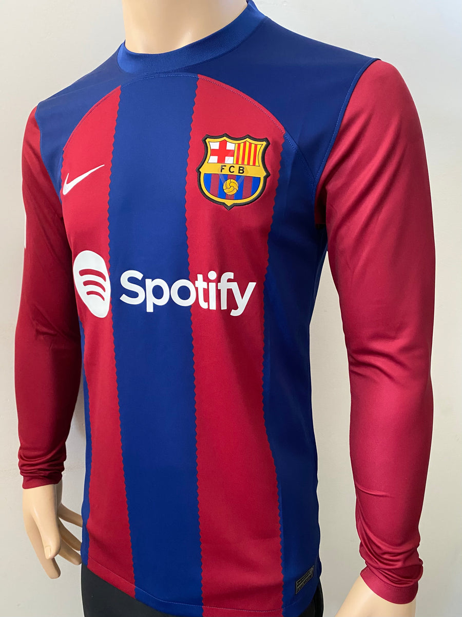 Camiseta Barcelona Local Manga Larga 2023-2024 Versión Aficionado - Ponte  La Camiseta