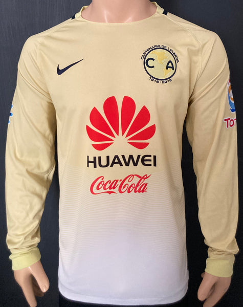 2016-2017 Club America Long Sleeve Centenary Home Shirt Pre Owned Size XL