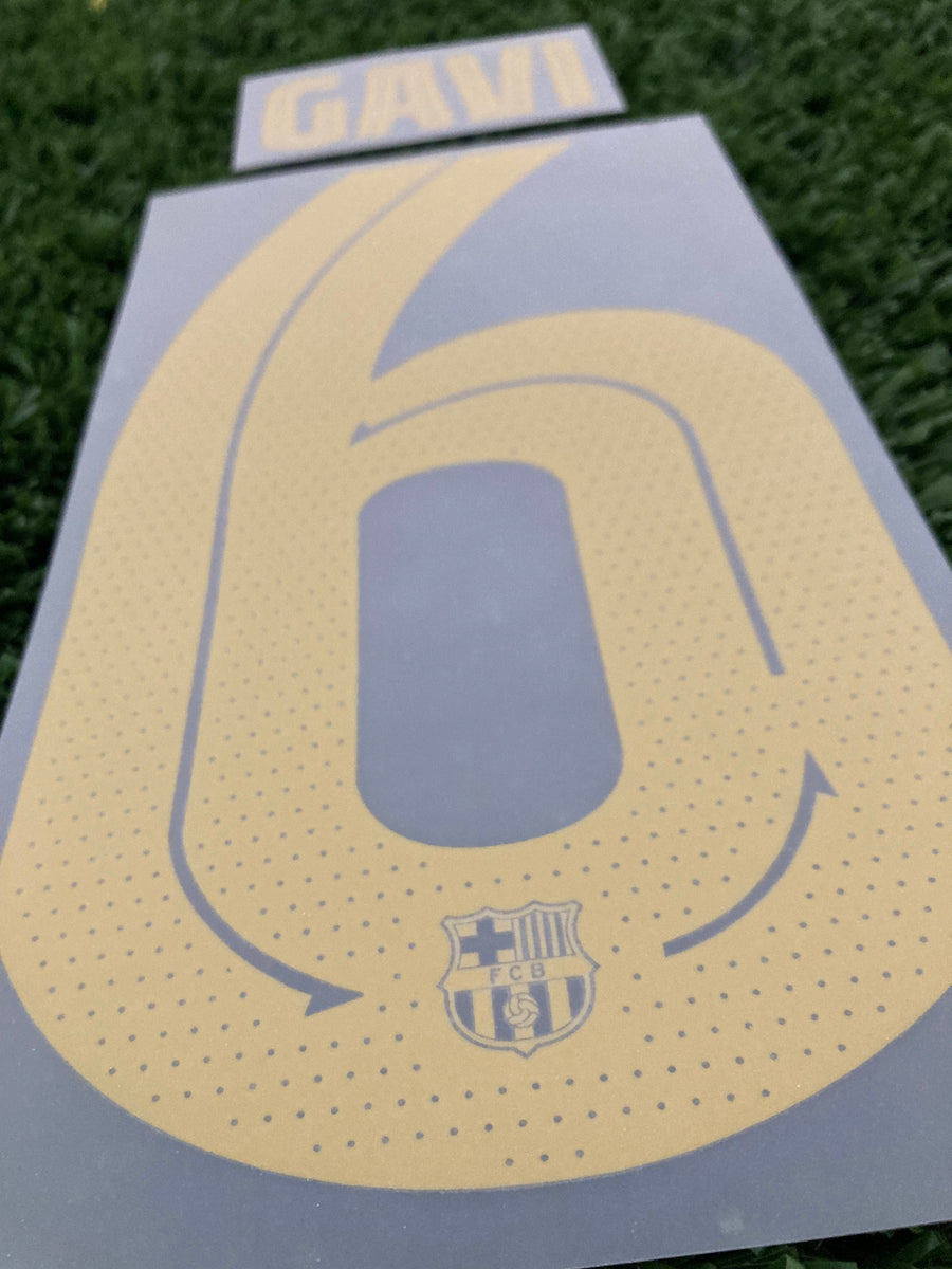 Flocage Pour Enfant GAVI #6 2025 2026 Third Barcelone Version