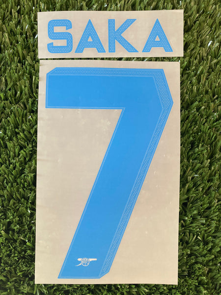 2023 - 2024 Arsenal Set Name Saka (7) Away Champions Cup Version