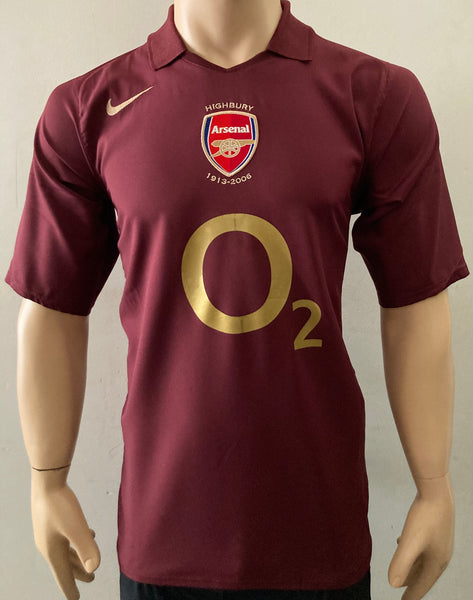 2005-2006 Arsenal FC Home Shirt Highbury Farewell Pre Owned Size M