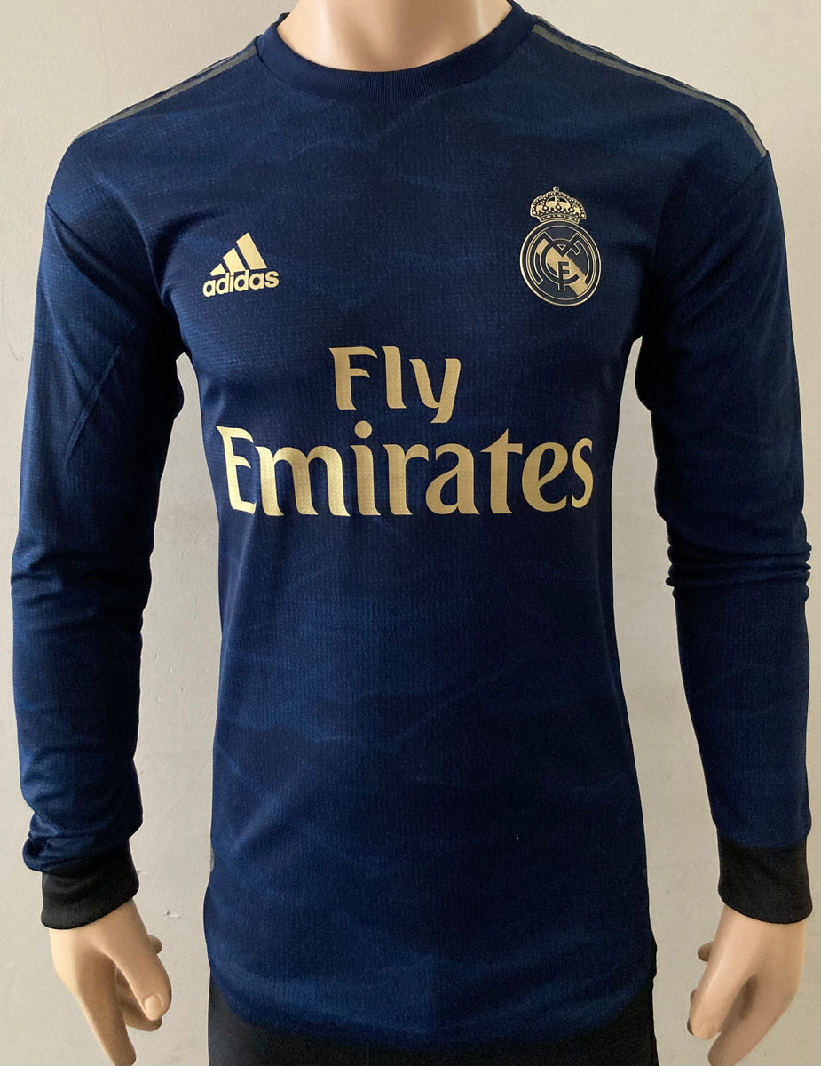 2019 2020 Real Madrid Long Sleeve Away Shirt Player Issue Mint condition Size S