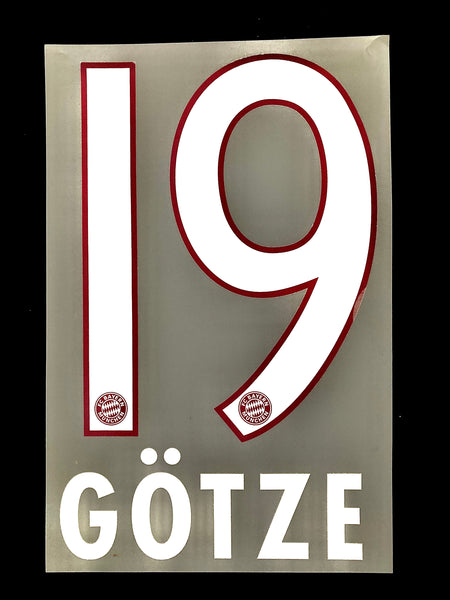 Set name nombre y numero Bayern Munich 2015 - 2016 Visita Away Gotze Kids infantil