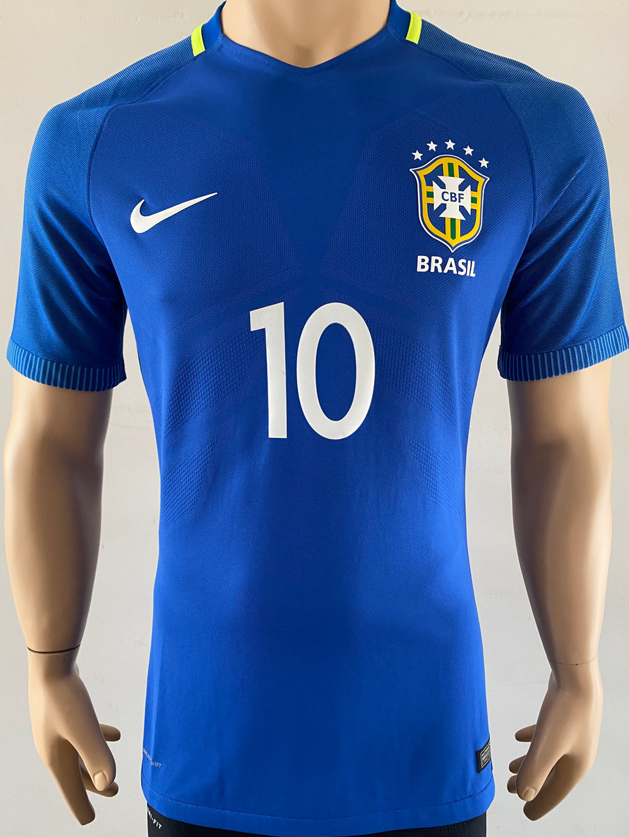 BRASIL 2016 AWAY VAPOR MATCH FOOTBALL SHIRT JERSEY NIKE 724592-493 NEYMAR JR