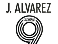 Set de nombre y numero River Plate 2021 J. Alvarez version jugador Art Color