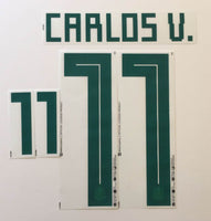 Set nombre y numero Mexico 2018 Visita Player Issue Dekographics (Copa del Mundo)