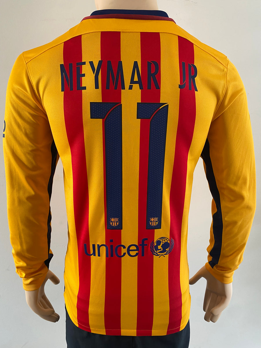 NIKE NEYMAR JR FC BARCELONA AWAY YOUTH JERSEY 2015/16 –