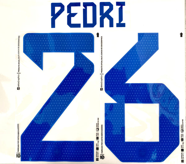Set name and number nombre y numero (Spain) España 2022 - 23 Pedri visita (away)