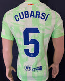 2025-2026 FC Barcelona Fifth Shirt Pau Cubarsi Player Issue Kitroom La Liga Mint Size L (Fitted)
