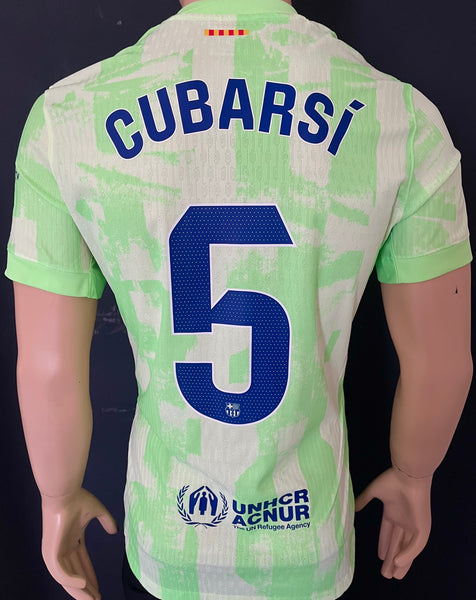 2025-2026 FC Barcelona Fifth Shirt Pau Cubarsi Player Issue Kitroom La Liga Mint Size L (Fitted)
