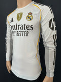 2025-2026 Real Madrid FIFA Intercontinental Champions Home Long Sleeve Shirt Modrić Bought at the Real Madrid Store New BNWT Size M fitted