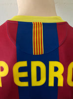 2010-2011 FC Barcelona Home Shirt Pedro Rodríguez LFP Pre Owned Size S