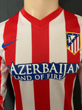 2012-2013 Atlético de Madrid Long Sleeve Home Signed Shirt Falcao Kitroom Player Issue Pre Owned Size M