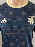 2023 Jamaica National Team Pre-Match Shirt Top Navy Pre Owned Size L