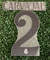 2024-2025 Carvajal Real Madrid Home Name set and Number Champions Cup Version Avery Dennison