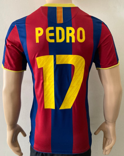 2010-2011 FC Barcelona Home Shirt Pedro Rodríguez LFP Pre Owned Size S