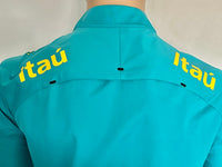 2024-2025 Brazil National Team Shield Drill Top Training Player Issue Kitroom Water Proof Worn and Washed Size L