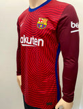 2020-2021 FC Barcelona GK Shirt Marc Andre Ter Stegen Player Issue Kitroom Long Sleeve La Liga Mint