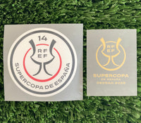 2025 Spanish Super Cup Supercopa Final Set of Badges FC Barcelona Player Issue Textprint