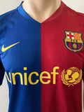 2008 2009 FC Barcelona Home Shirt Treble Pre Owned Size M