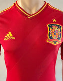 2012-2013 Spain National Team Home Shirt Player Issue Authentic Techfit Euro Winners New BNWOT Size M Very Fitted
