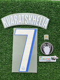 2025-2026 PSG Paris Saint Germain Kvaratskhelia Third Total 90 Name set and Number Champions League Set Monblason
