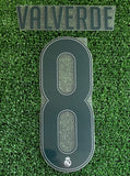 2026-2027 Real Madrid CF Home Name Set and Number Federico Valverde Cup and Champions Avery Dennison