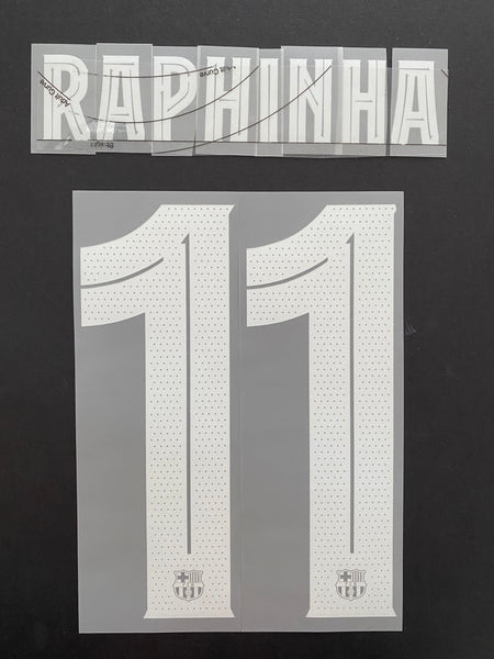2023 2024 Barcelona FC RAPHINHA 11Home Shirt Name Set and Number Player Issue UCL/ Copa del Rey Adult Size TextPrint