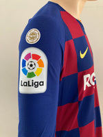 2019-2020 FC Barcelona Long Sleeve Home Shirt Piqué La Liga Kitroom Player Issue Mint Condition Size L