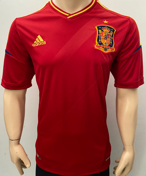 2012-2013 Spain Home Shirt Euro Winners Pre Owned Size L