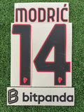 2025-2026 AC Milan Away Shirt Name Set and Number Luka Modrić and Sponsor Bitpanda Lega Calcio Stilscreen Adult Size
