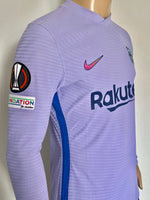 2021-2022 FC Barcelona Away Shirt Ousmane Dembele Player Issue Kitroom Long Sleeve