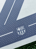 2025-2026 FC Barcelona Third Name Set Number and Patches Frenkie de Jong Player Issue Champions League Textprint Sporting ID Adult Size