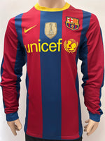 2010-2011 FC Barcelona Home Shirt Gerard Piqué Player Issue Kitroom Long Sleeve La Liga Signed Pre Owned Size L