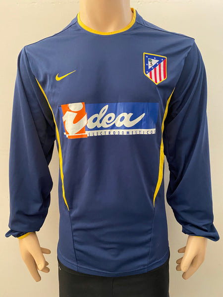 2003 2004 Atletico de Madrid Home Shirt Long Sleeve Size L