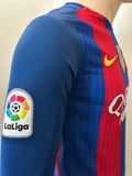 2016-2017 FC Barcelona Home Shirt Andres Iniesta La Liga WCC2015 Long Sleeve New BNWT Size S
