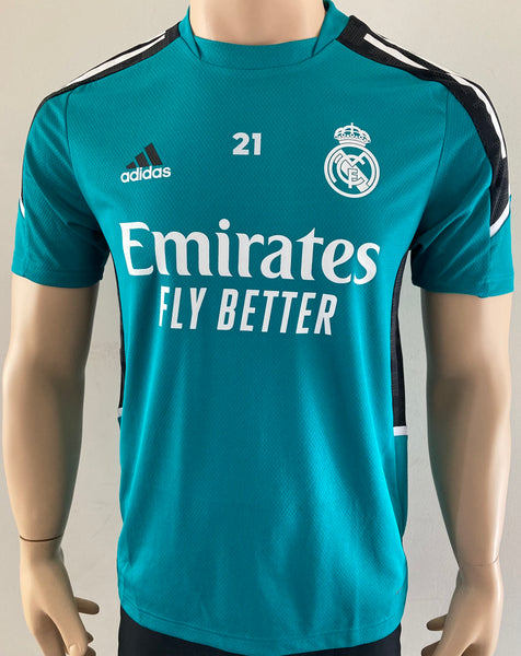 2021-2022 Real Madrid Training Shirt Rodrygo Goes Kitroom Player Issue Pre Owned Size Small