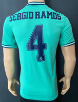 2019 2020 Real Madrid Third Shirt SERGIO RAMOS 4 Super Copa 2020 Player Issue Size M