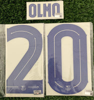 2024-2025 Dani Olmo 20 FC Barcelona Third kit Name Set and Number Champions League Cup Player Issue TextPrint