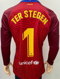 2020-2021 FC Barcelona GK Shirt Marc Andre Ter Stegen Player Issue Kitroom Long Sleeve La Liga Mint