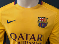 2015-2016 FC Barcelona Away Shirt Lionel Messi Player Issue Kitroom Long Sleeve La Liga New BNWT Size M
