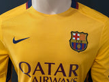 2015-2016 FC Barcelona Away Shirt Lionel Messi Player Issue Kitroom Long Sleeve La Liga New BNWT Size M
