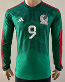 2022-2023 Mexico National Team Home Shirt Raul Jiménez Player Issue Authentic Long Sleeve World Cup Pre Owned Size S