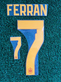2026 Spain National Team Home Name Set and Number Ferran Torres World Cup Winners Avery Dennison