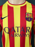 2013-2014 FC Barcelona Away Shirt Senyera Pre Owned Size M