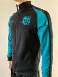 2016-2017 FC Barcelona Jacket Black N98 Coat Pre- Owned Size M