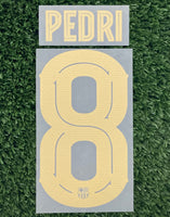 2024-2025 Pedri 8 FC Barcelona Home Name Set and Number Champions League Cup Player Issue TextPrint